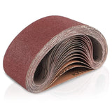 3 x 18 Inch Sanding Belts (76x457mm), 18 Per Pack Aluminum Oxide Sanding Belts (3 Each of 60 80 120 180 240 400 Grits)