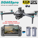 GPS Drone with Touch Screen EIS Camera Anti-shake 8K Aerial Brushless Drones 5G GPS 8K HD Cameras Large UAV Dron RC Quadcopter