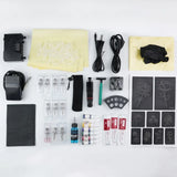 Beginners Tattoo Full Kit Long Lasting Tattoos Machine Complete Kits Professional Permanent Makeup Devices Man Tattoo Equipment