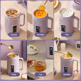 110V/220V Electric Slow Cooker Stew Pot Portable Cooking Pot Rice Cooker Stewing Porridge Soup Travel Kettle Heating Cup 1000ml