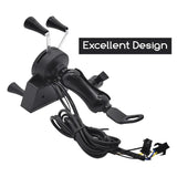 12V Motorcycle Phone Clip Speaker With 2.5 Inch*2 Loudspeakers USB Waterproof Cover Design BT Call Smartphone Charger MP3 Player