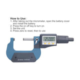 Precision Digital Electronic Caliper Tool 0-25mm IP54 Waterproof Micrometer for Machining Metal Material 0.001mm Accuracy