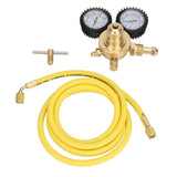 Nitrogen Gauge Nitrogen Pressure Gauge Regulator Test Kit Brass Inlet Outlet Connection with 200cm Hose Nitrogen Pressure Gauge
