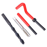 17Pcs Thread Repair Kit Stainless Steel Twisted Drill Tap Wrench Threaded Insert Tool M10x1