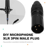 DIY Microphone XLR 3 Pin Male Plug Connector Cable Solder Plug 10Pcs MIC Adapter Earphone Light For Speaker Transmission