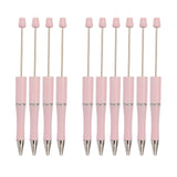 10 Pieces Bead Ballpoint Pens Cute Black Ink School Writing Supplies Beadable Pens for Drawing Office Teacher Students Classroom