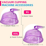 2pcs Vacuum Suction Cup Butt Chest Enlargement Pump Colombian Gluteal Enhancement Cupping Therapy Machine with Y Shaped Hose