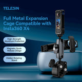 For Insta360 X5 X4 Camera Cage Aluminum Alloy Protective Vlogging Camera Frame Utility Frame Metal Cage for Insta360 X5 X4