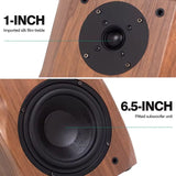 6.5 Inch Passive Wooden Speaker 20~200W Bookshelf Speakers 4 Ohm HIFI Audio Loudspeaker for Home Theater Sound System DJs Studio