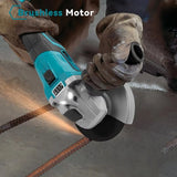 Brushless Electric Cordless Angle Grinder with Digital Display 5 Gear Wireless Angle Grinder with Power Battery
