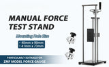 Force Gauge Stand Push Pull Gauge, Hand Wheel Operated, 250mm Stroke, 2 Pcs Testing Clamp, for Compression and Tension Testing