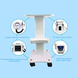Beauty Salon Rolling Trolley Cart Storage 40 kg load Spa Equipment Stand 3 Tier Salon Table Wooden Shelf 360° Silent Wheels