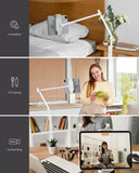 Aluminum Tablet Stand Holder Clamp Mount with 360° Adjustable Long Arm, Tablet Holder for 4"-13" IPhone, IPad , Kindle, Switch