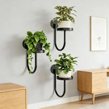 2025 New 3Pcs Wall Mounted Plant Holder Metal Flower Pot Wall Hanging Shelf for Indoor Greenery Display Efficient Design