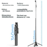 AI Face Tracking Selfie Stick Tripod 360° Rotation With Fill Light Gimbal Stabilizer Universal Remote Phone Selfie Stick