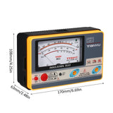 Insulation Resistance Meter Digital Ohmmeter Megger Handheld Insulation Tester Megameter 0-1000MΩ 500V High Accuracy Megohmmeter