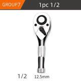 1/4 3/8 1/2 Inch Drive Stubby Ratchet Set Mini Ratchet Wrench Quick-Release Head Mini Ratchet Wrench Multi-funtion Wrench Tool