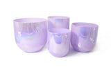 AMAZING Sound Crystal Singing Amethyst Purple Color 432hz 440hz Reiki Energy Chakra clear Sound Bowl Set