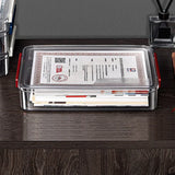 GW-A4 Transparent Storage Box Portable Plastic Document Stationery Jewelry Storage Case School Home Office Supplies