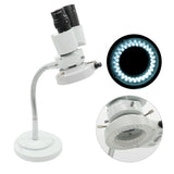 Professional Lab Equipment 8X Magnifications Flexibles Binoculars Stereo Microscopes with LED Ring Light