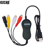 EZCAP159 USB Audio Video Capture Card CVBS RCA AV S-video Video Recording Box for Windows Win10 64bit Mac OS 10.14 or Later PC