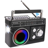 Multifunction Solar Retro Radio Outdoor Emergency Bluetooth FM AM Radio Player Disaster Prevention Radio With Lighting