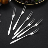100pcs Stainless Steel Tasting Appetizer Forks Cocktail Salad Cake Forks