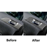 Carbon Fiber For Subaru Impreza 2009 2010 2011 Car Inner Door Handle Panel Cover Trim Interior Accessories