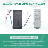2X Universal Ceiling Fan Remote Control Kit Low Voltage 50W Dc Fan Light Driver Controller 6-Speed & Timing Remote