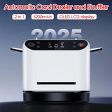 360° Rotating Automatic Card Dealer Shuffler 2 In 1 Playing Cards Shuffling Dealing Tool 5200mAh Portable Electric Poker Machine