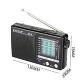 Knstar KK-9 FM Radio With PVC Panel Built-in Speaker Dimensions 13*7.8*2.9cm Single Channel 3-band 3W DC 3V 88-108MHz 75dB AM SW
