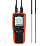 US Dual-Channel Digital Thermometer PT100/PT1000 Platinum Resistance ABS Plastic LCD for Industrial Use