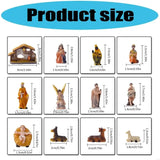 2025 New Christmas Nativity Set Holy Family Resins Figurine Statue with Stable Miniature Christmas Nativity Scene Sculptures