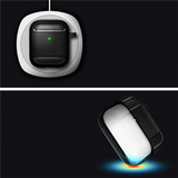 B27B 8X Carbon Fiber Pattern Earphone Caseprotector For Case Cover For 1/2 [Visible LED Light]