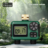 2 Outlet Water Timer Sprinkler Timer IP55 Waterproof Irrigation Controller With LCD Display For 2 Separate Watering Zone