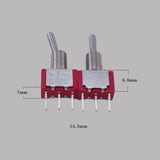 2PCS T8014B-SECQ Toggle Switch Self-locking Type 125V AC 5A/250V AC 3A 3 Gears 3 Pins Reset Toggle Switch High Quality
