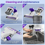 Versatile Handheld Vacuums For Bed, Sofa, Couch, Crib Handheld Bed Cleaner HEPA Filter & Ultrasonic US Plug