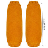 Heat Resistant Welding Sleeve Cover Cowhide Leather Soft Arm Protection Sleeves Sturdy Comfortable Gardening Sleeves