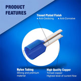 1900pcs Wire Ferrules Kit AWG 22-10 Copper Insulated Cord Pin End Terminal Cable Ferrules Wire Ends Terminal Crimp Connectors