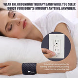 Grounding Bracelet for Sleep & Pain Relief – Anti-Inflammation Wrist Strap, Energy Booster, Conductive Carbon Fiber, Earthing