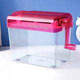 High Quality ABS Hand Shredder Hand Crank Mini Manual Shredder Transparent Eco-Friendly Documents Paper Cutting Tool Home Office