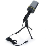 SF920 Condenser Microphone Profession 3.5mm Wired Studio Capacitive Mic With Tripod Stand for PC Computer Recording Singing Song