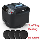 Auto Card Shuffle Dealer Machine 360° Rotating Shuffling 2 In 1 Playing Cards Dealing Tool Games Poker Device With Bid Buttons