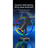 For Podcast For Game Live Streaming USB Dynamic Microphone RGB Gaming MIC Computer Condenser MIC Black