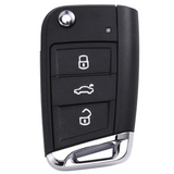 3 Buttons Car Key Shell Folding Remote Control Key Shell For VW MBQ Golf Tiguan Width Key Blade Housing Cover