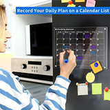 Magnetic Acrylic Calendar For Fridge Dry Erase Board Calendar For Fridge, Reusable Planner, Gift For Home Organiza