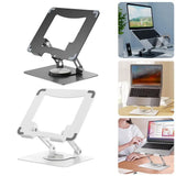 360 Degree Rotation Notebook Computer Stand Adjustable Foldable Tablet Holder Aluminum Alloy Multi-Functional