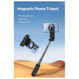 New JJ03 Magnetic Phone Tripod Wireless Phone Grip Selfie Stick Desktop Tripod For Iphone 16 15 14 13 Pro Pro Max