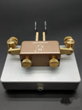 HEC Telegraph Key Automatic Key Dual-Paddle magnetic Rebound  CW Key Stainless Steel Morse Key Ham Everyday Contact
