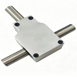 Right angle transmission reversing helical gear bevel gearbox reduction ratio 1:1 double output shaft 12MM 90 degree commutator